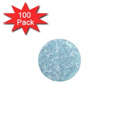 Light Blue Wildflowers 1  Mini Magnets (100 Pack)  by SpinnyChairDesigns