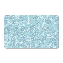 Light Blue Wildflowers Magnet (rectangular) by SpinnyChairDesigns