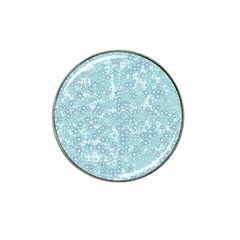 Light Blue Wildflowers Hat Clip Ball Marker by SpinnyChairDesigns