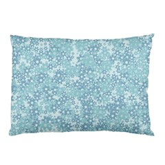 Light Blue Wildflowers Pillow Case by SpinnyChairDesigns