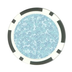 Light Blue Wildflowers Poker Chip Card Guard (10 Pack) by SpinnyChairDesigns