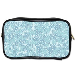 Light Blue Wildflowers Toiletries Bag (one Side) by SpinnyChairDesigns