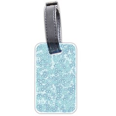 Light Blue Wildflowers Luggage Tag (two Sides) by SpinnyChairDesigns