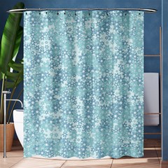 Light Blue Wildflowers Shower Curtain 60  X 72  (medium)  by SpinnyChairDesigns