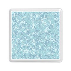 Light Blue Wildflowers Memory Card Reader (square) by SpinnyChairDesigns