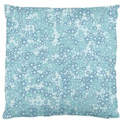 Light Blue Wildflowers Large Cushion Case (two Sides) by SpinnyChairDesigns