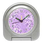 Purple Wildflowers Pattern Travel Alarm Clock Front