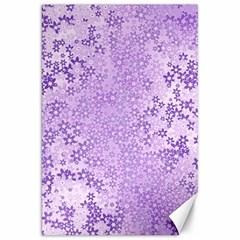 Purple Wildflowers Pattern Canvas 20  X 30  by SpinnyChairDesigns