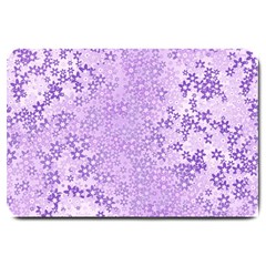 Purple Wildflowers Pattern Large Doormat  by SpinnyChairDesigns