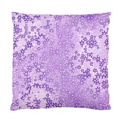 Purple Wildflowers Pattern Standard Cushion Case (two Sides) by SpinnyChairDesigns