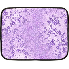 Purple Wildflowers Pattern Double Sided Fleece Blanket (mini)  by SpinnyChairDesigns