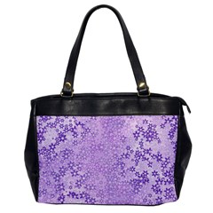 Purple Wildflowers Pattern Oversize Office Handbag by SpinnyChairDesigns