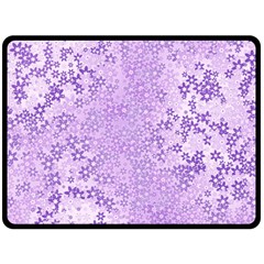 Purple Wildflowers Pattern Fleece Blanket (large)  by SpinnyChairDesigns