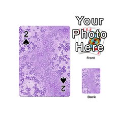 Purple Wildflowers Pattern Playing Cards 54 Designs (mini) by SpinnyChairDesigns