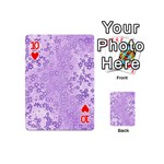 Purple Wildflowers Pattern Playing Cards 54 Designs (Mini) Front - Heart10