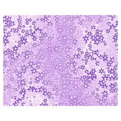 Purple Wildflowers Pattern Double Sided Flano Blanket (medium)  by SpinnyChairDesigns