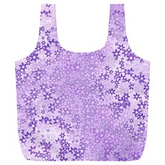 Purple Wildflowers Pattern Full Print Recycle Bag (xxxl) by SpinnyChairDesigns