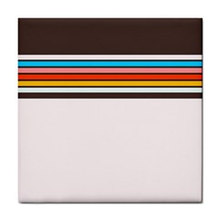 Vintage Stripes Tile Coaster by tmsartbazaar