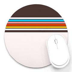 Vintage Stripes Round Mousepads by tmsartbazaar