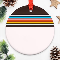 Vintage Stripes Ornament (round) by tmsartbazaar