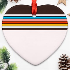 Vintage Stripes Ornament (heart) by tmsartbazaar