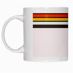 Vintage Stripes White Mugs by tmsartbazaar