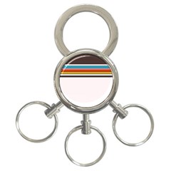 Vintage Stripes 3-ring Key Chain by tmsartbazaar