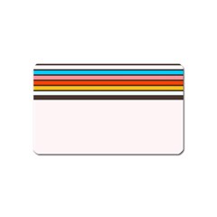 Vintage Stripes Magnet (name Card) by tmsartbazaar