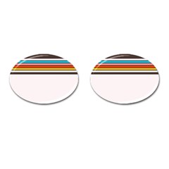 Vintage Stripes Cufflinks (oval) by tmsartbazaar