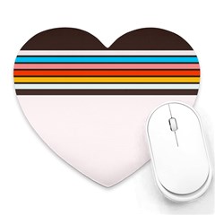 Vintage Stripes Heart Mousepads by tmsartbazaar