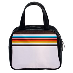 Vintage Stripes Classic Handbag (two Sides) by tmsartbazaar