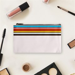 Vintage Stripes Cosmetic Bag (small) by tmsartbazaar