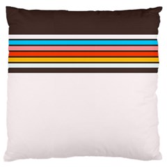 Vintage Stripes Large Cushion Case (one Side) by tmsartbazaar