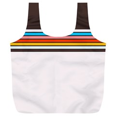 Vintage Stripes Full Print Recycle Bag (xl) by tmsartbazaar