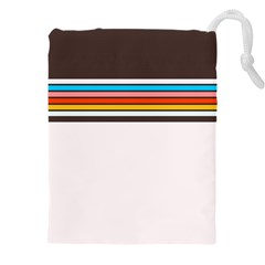 Vintage Stripes Drawstring Pouch (4xl) by tmsartbazaar