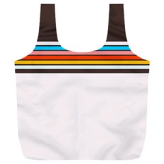 Vintage Stripes Full Print Recycle Bag (xxxl) by tmsartbazaar