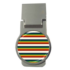 Rainbow Stripes Money Clips (round)  by tmsartbazaar