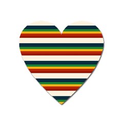 Rainbow Stripes Heart Magnet by tmsartbazaar