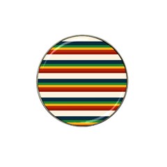 Rainbow Stripes Hat Clip Ball Marker by tmsartbazaar