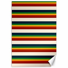 Rainbow Stripes Canvas 12  X 18  by tmsartbazaar