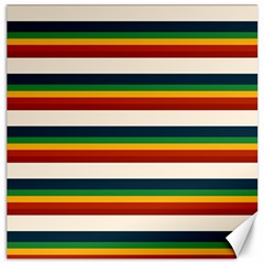 Rainbow Stripes Canvas 16  X 16  by tmsartbazaar