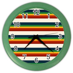 Rainbow Stripes Color Wall Clock by tmsartbazaar