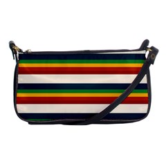 Rainbow Stripes Shoulder Clutch Bag by tmsartbazaar