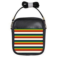 Rainbow Stripes Girls Sling Bag by tmsartbazaar