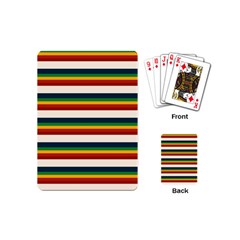 Rainbow Stripes Playing Cards Single Design (mini) by tmsartbazaar