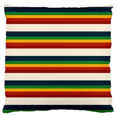 Rainbow Stripes Large Cushion Case (one Side) by tmsartbazaar