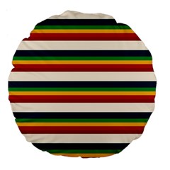 Rainbow Stripes Large 18  Premium Flano Round Cushions by tmsartbazaar