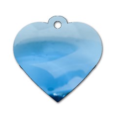 Aquamarine Dog Tag Heart (two Sides) by Janetaudreywilson