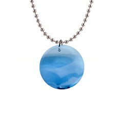 Aquamarine 1  Button Necklace by Janetaudreywilson