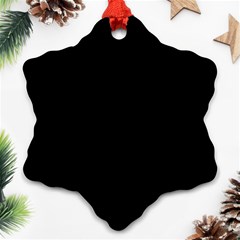 Rich Ebony Snowflake Ornament (two Sides) by Janetaudreywilson